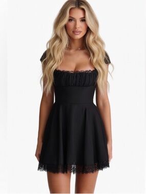 chinese dress ladies Buy OUTCAST Adriana Glamorous Black Satin and Lace Mini Dress Perfect  Outfit for A Night Out (XL) at Amazon.in
